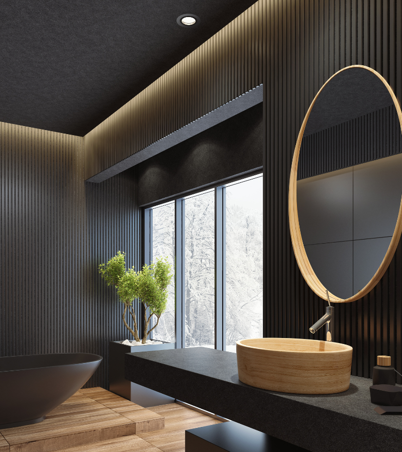 Sleek bathroom cabinetry design by AIO Remodeling. Serving Redmond and surrounding areas. Reach us at 425-891-0663.